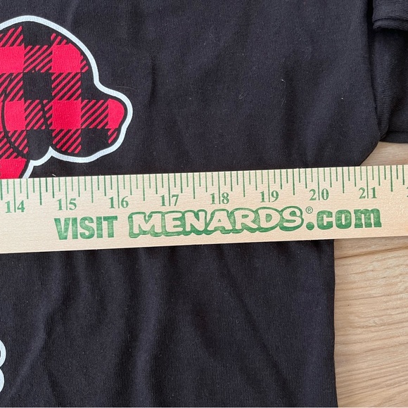 Simply Southern Black Tee with Red Plaid Dog Design - Picture 3 of 4